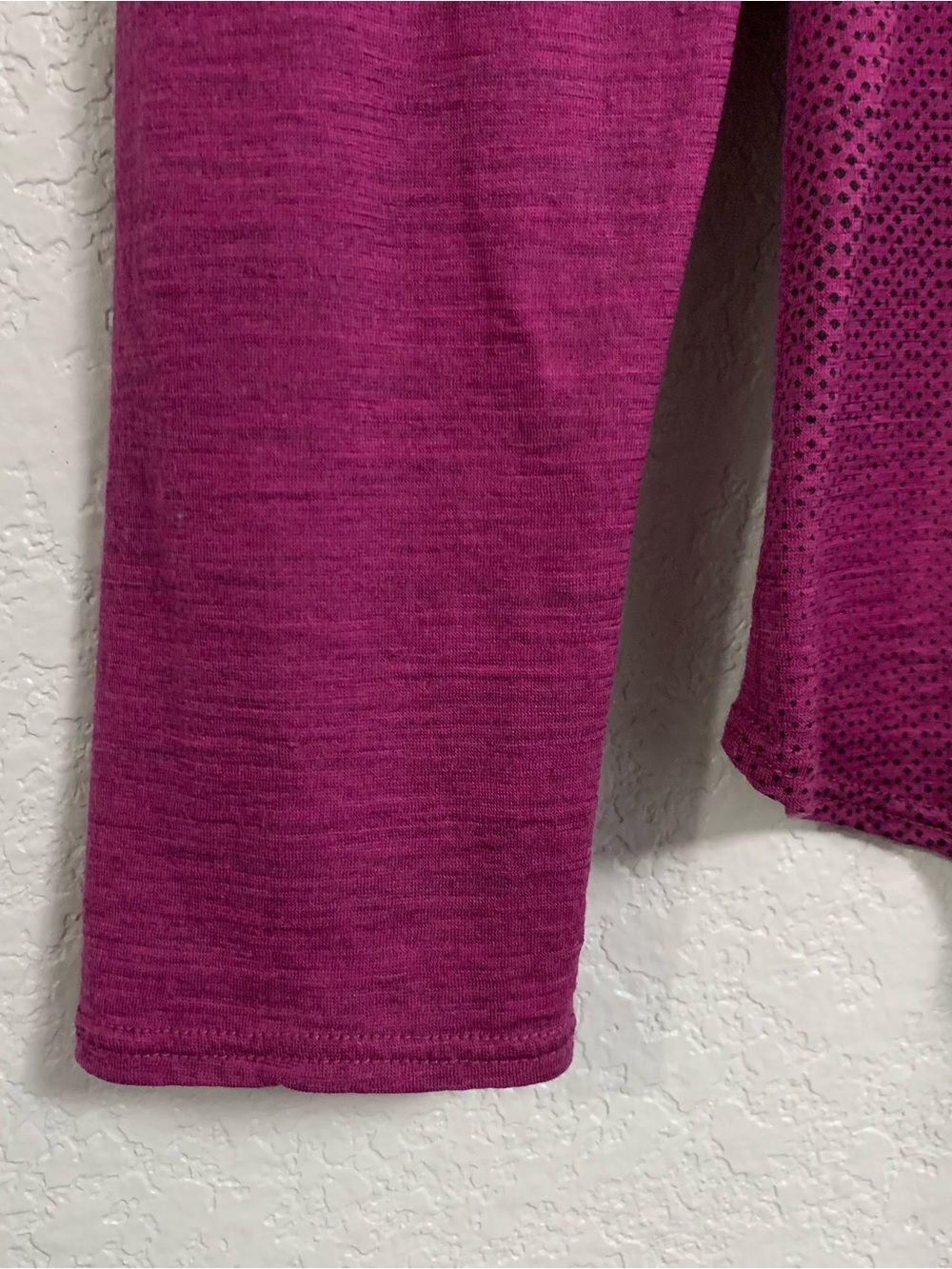 Segments Tee Top Womens M Merino Wool Base Layer Print Long Sleeve Crew Magenta - Picture 6 of 16